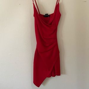 Fitted red dress